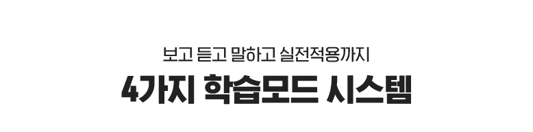 4가지 학습모드 시스템